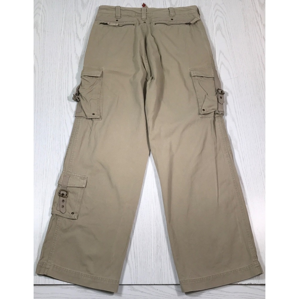 Vintage Paratrooper Cargo Pants Men 36x32 US Expedition Brown Baggy Y2k Utility